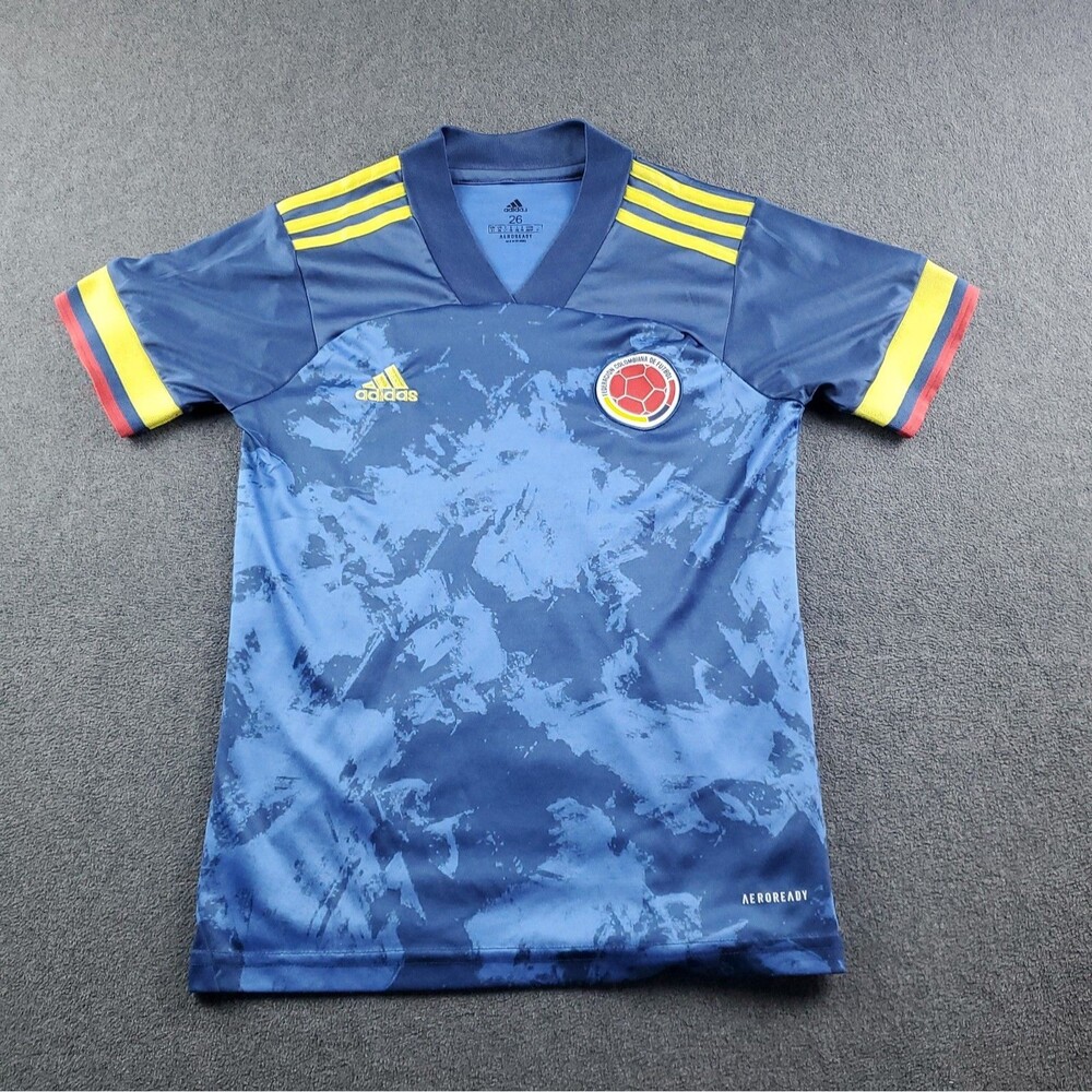 Adidas Columbia Away Jersey in Night Marine Youth Size 26 Made in Colombia